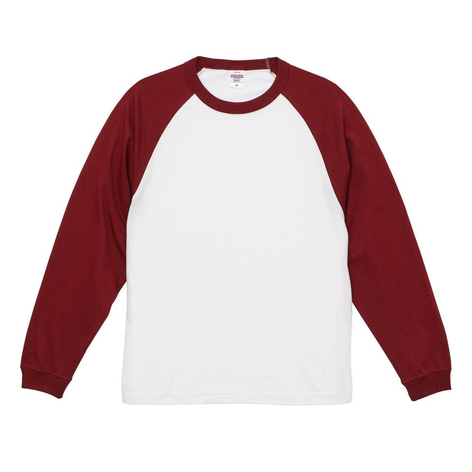 5.6オンス ラグラン ロングスリーブ Tシャツ（1.6インチリブ）の画像01