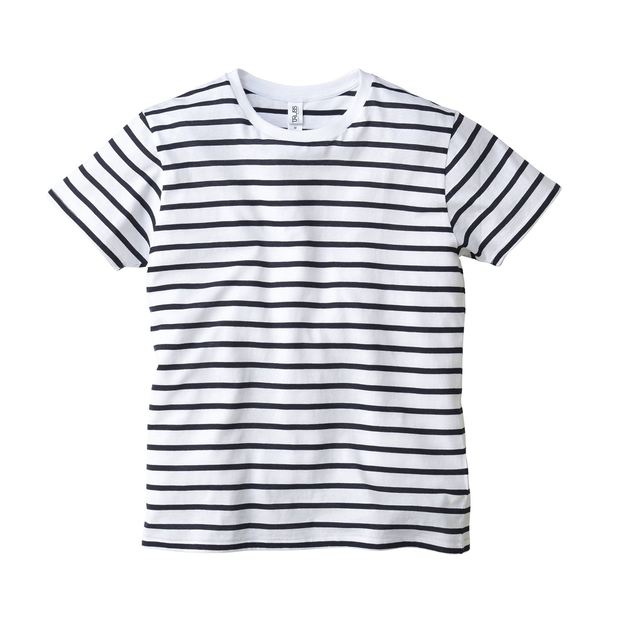 4.3オンス ナローボーダー Tシャツの画像