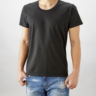 4.3オンス スリムフィット Uネック Tシャツの画像04