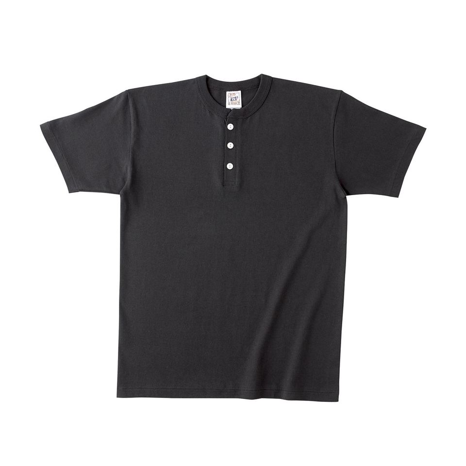 6.2オンス オープンエンド マックスウェイト ヘンリーネックTシャツの画像03