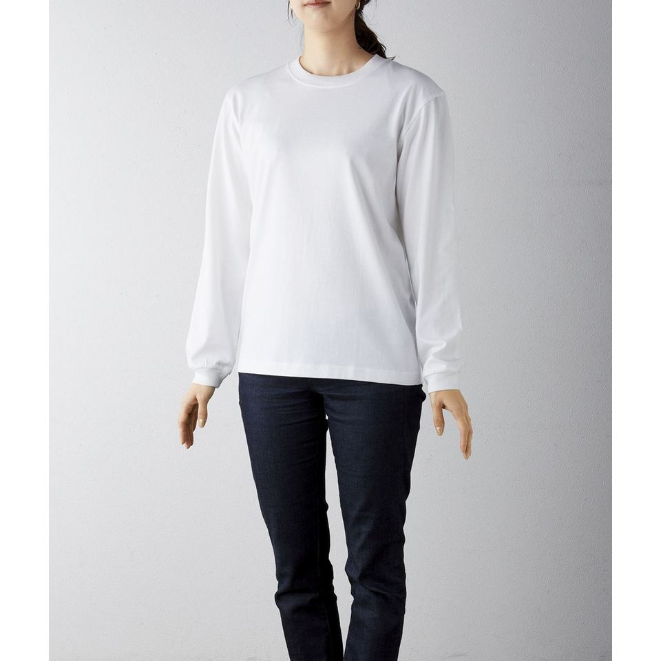 5.3オンス オーガニックコットン ロングスリーブTシャツ（リブ有り）の画像09