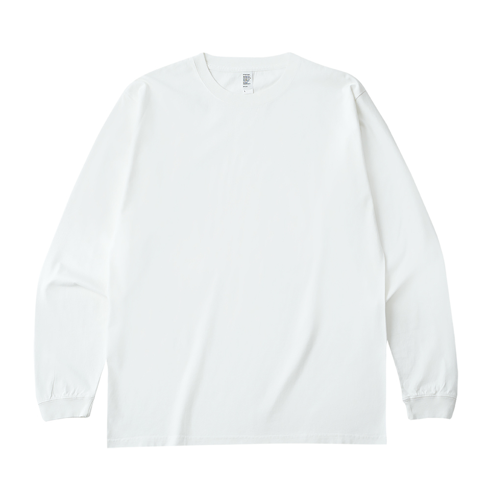 6.6オンス ロングスリーブガーメントダイTシャツ（1.6インチリブ）の画像01