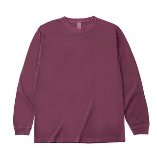 6.6オンス ロングスリーブガーメントダイTシャツ（1.6インチリブ）の画像06