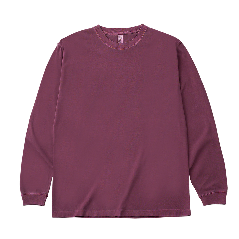 6.6オンス ロングスリーブガーメントダイTシャツ（1.6インチリブ）の画像06