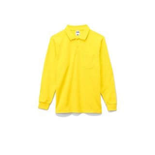 ポケット付CVC鹿の子ドライ長袖ポロシャツの画像05