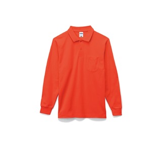 ポケット付CVC鹿の子ドライ長袖ポロシャツの画像06