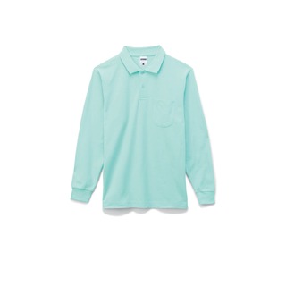 ポケット付CVC鹿の子ドライ長袖ポロシャツの画像09